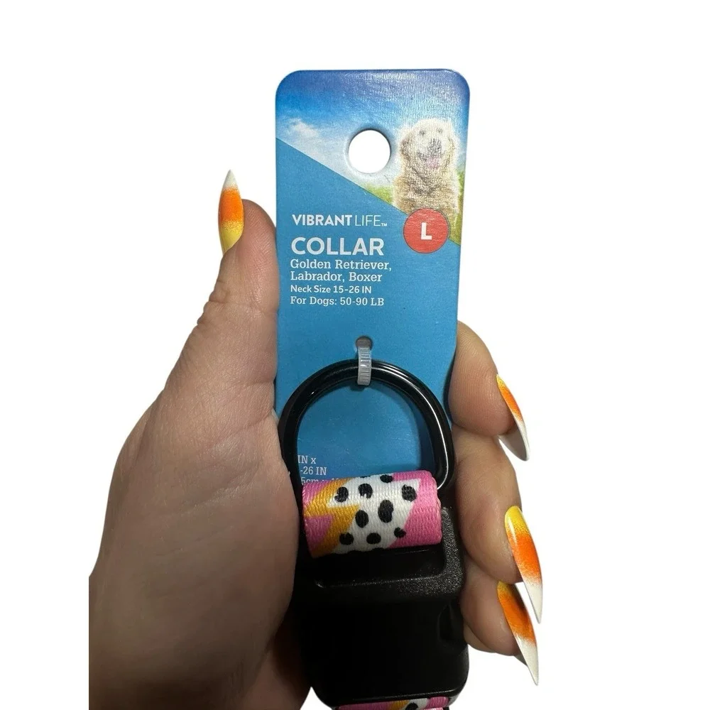 VIBRANT LIFE dog collar SIZE LARGE‎ neck size 15-26 in 50-90 lb adjustable
